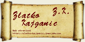 Zlatko Kajganić vizit kartica